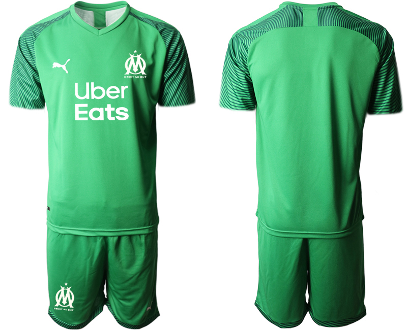 Men 2020-2021 club Marseille green goalkeeper Soccer Jerseys1->marseille jersey->Soccer Club Jersey